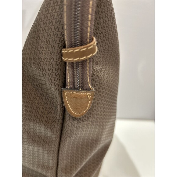 Vintage Ricardo of Beverly Hills Beige Tote Travel Overnight Carry All Bag - Picture 12 of 16